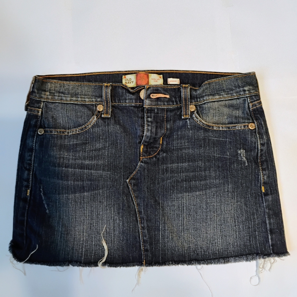 Old Navy Blue and Gold Mini Skirt Casual